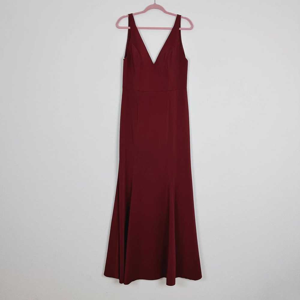 Jenny Yoo Cranberry Jade Luxe Crepe Bridesmaid Dr… - image 3