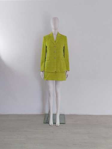 Versace VTG Versace Green Dress Suit UK 8 10 EU 3… - image 1