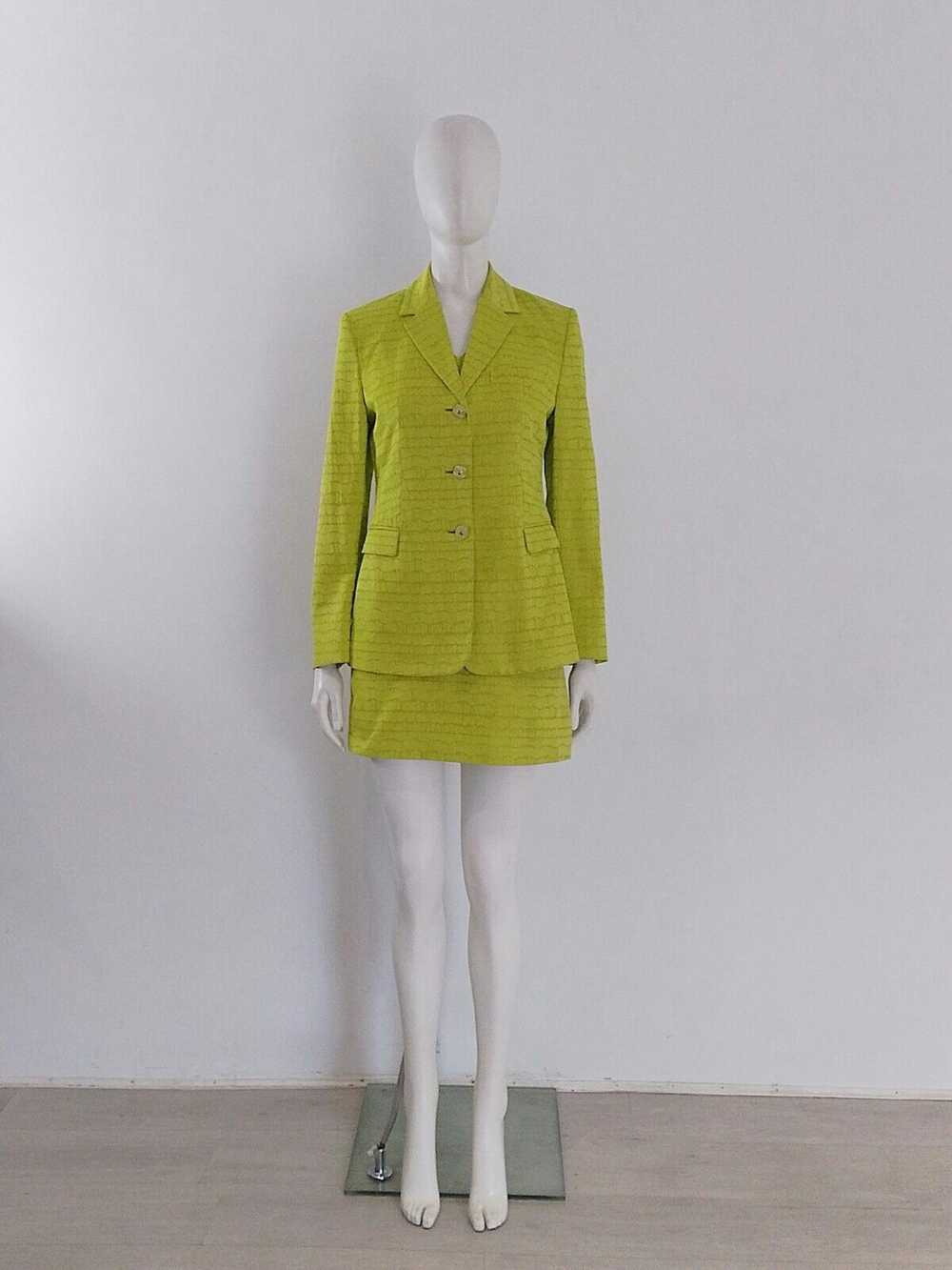 Versace VTG Versace Green Dress Suit UK 8 10 EU 3… - image 3