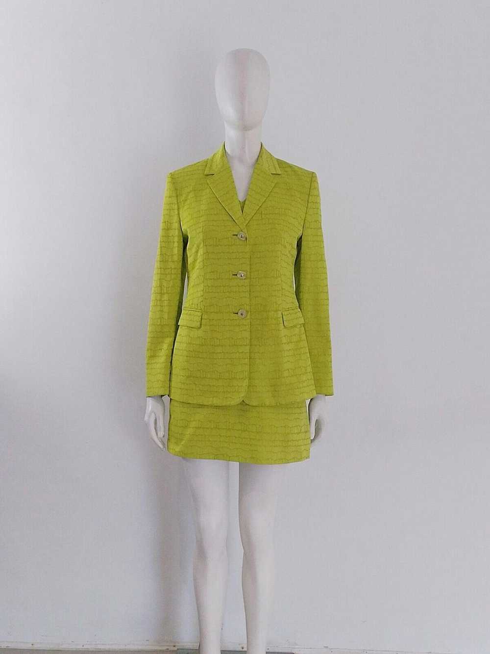 Versace VTG Versace Green Dress Suit UK 8 10 EU 3… - image 4