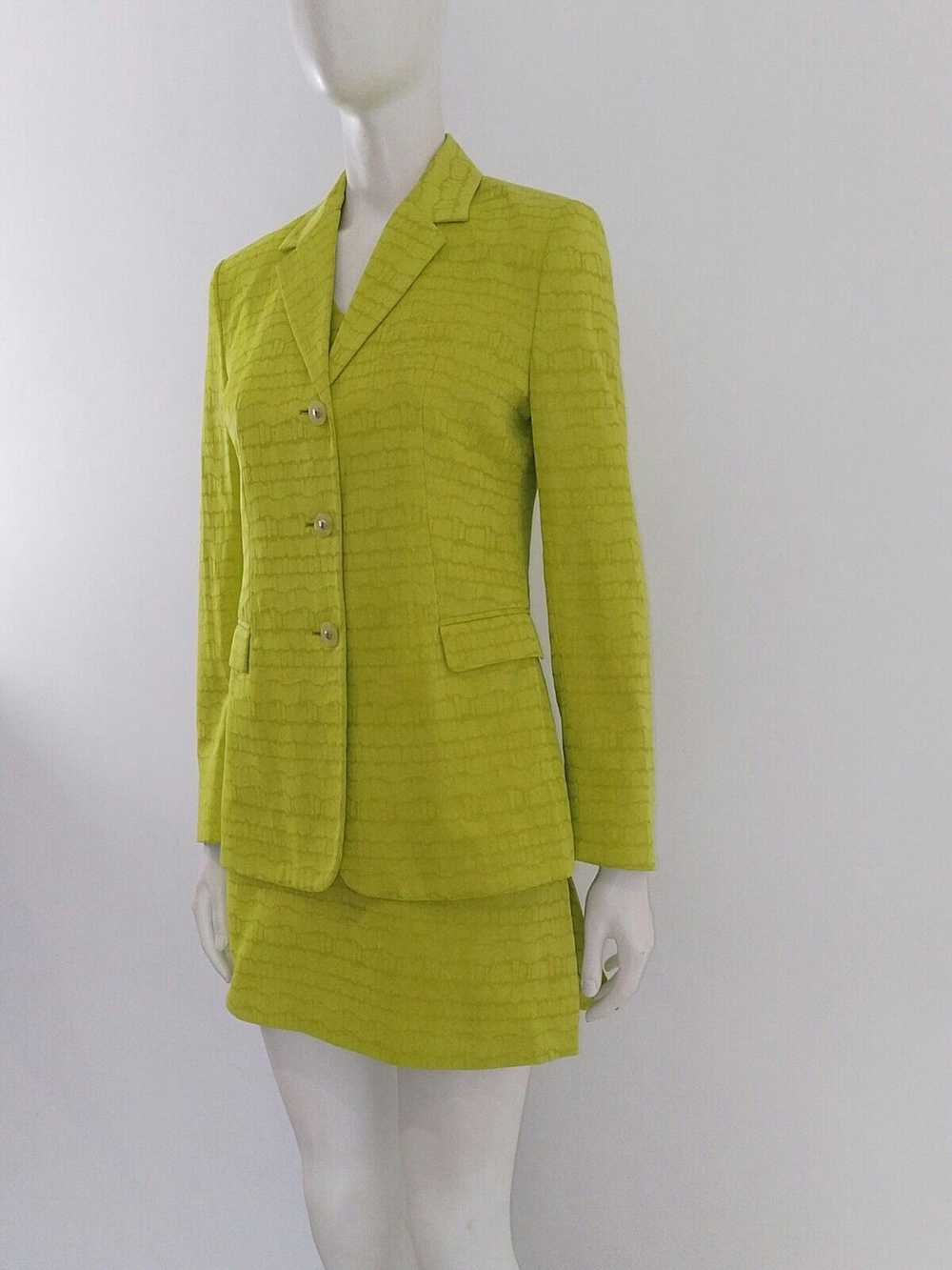 Versace VTG Versace Green Dress Suit UK 8 10 EU 3… - image 5