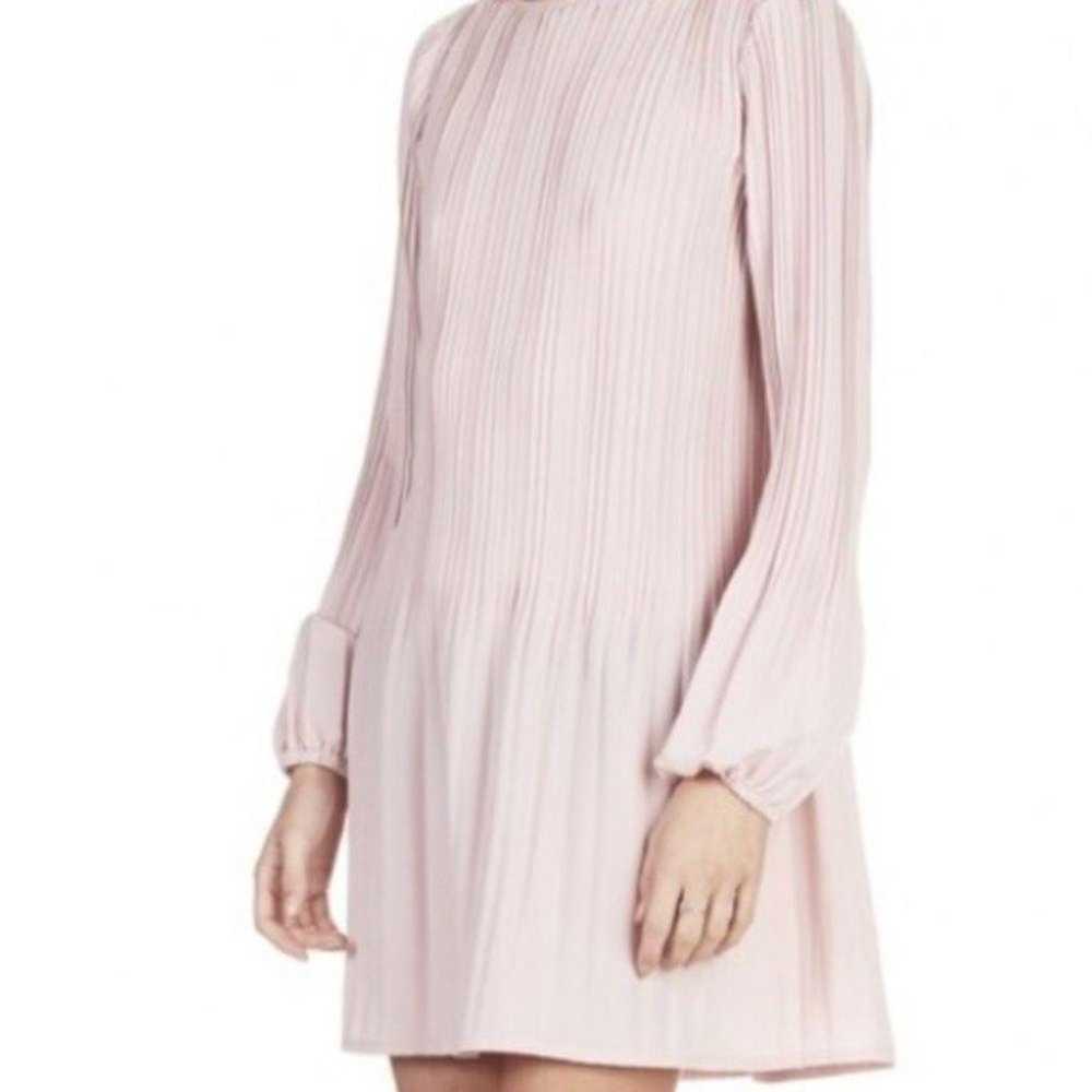 Maje Nude Pink Rockin Pleated Mini Dress - image 3