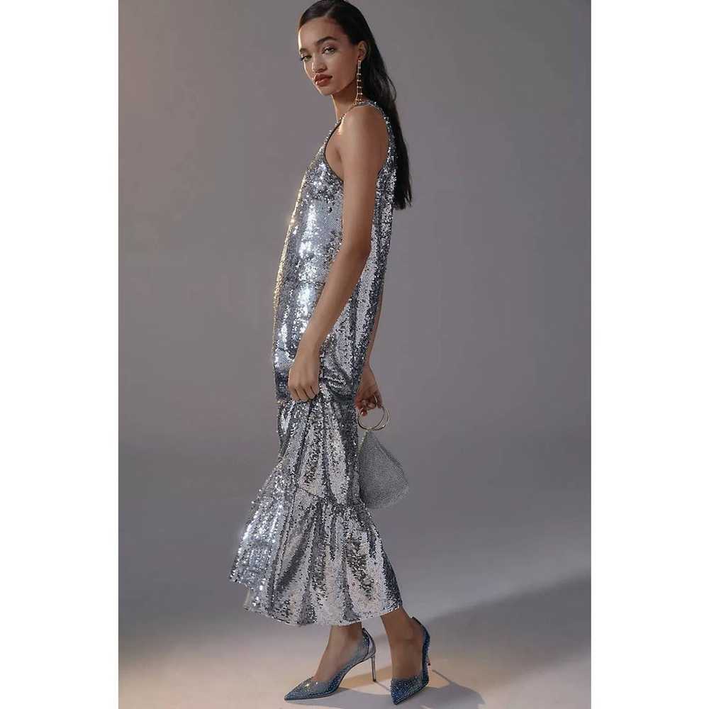 New Anthropologie Maeve One-Shoulder Sequin Dress… - image 3