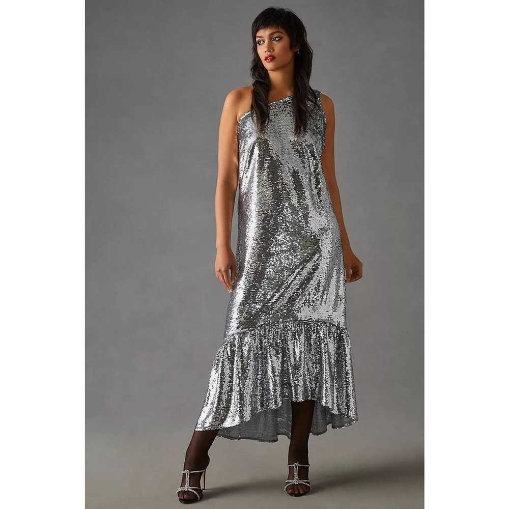 New Anthropologie Maeve One-Shoulder Sequin Dress… - image 5
