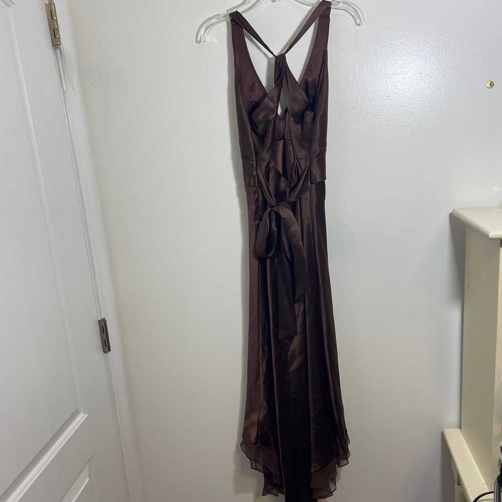 Vintage Brown Silk Dress - image 2