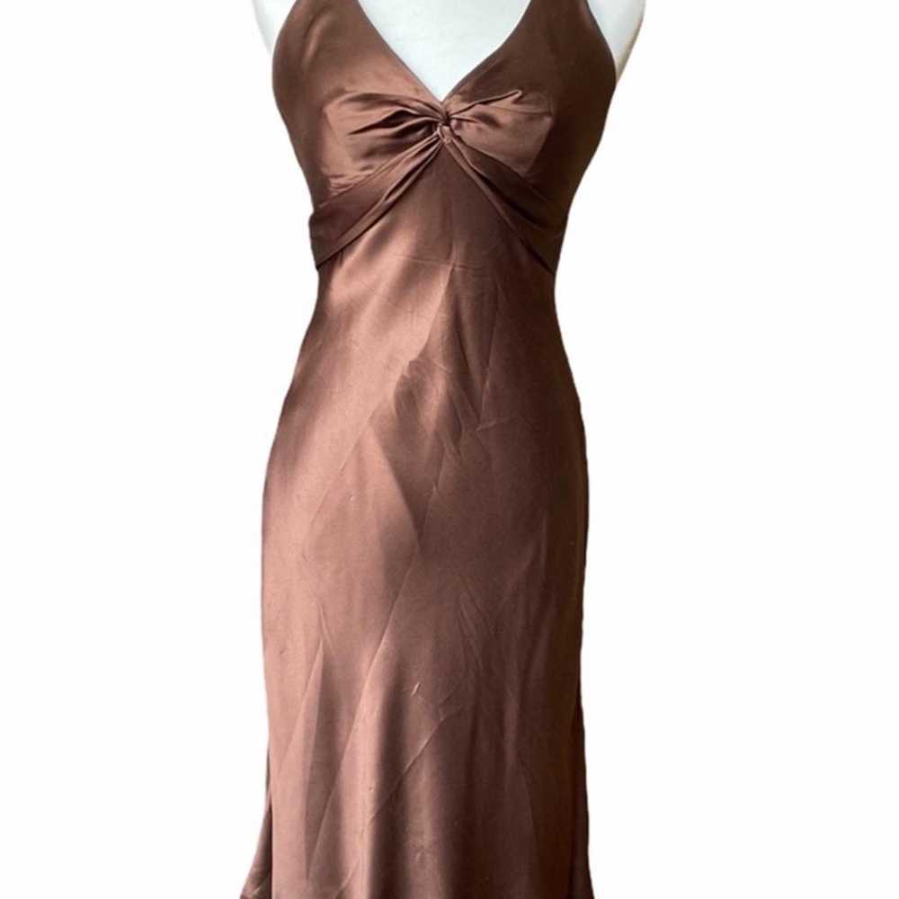 Vintage Brown Silk Dress - image 3