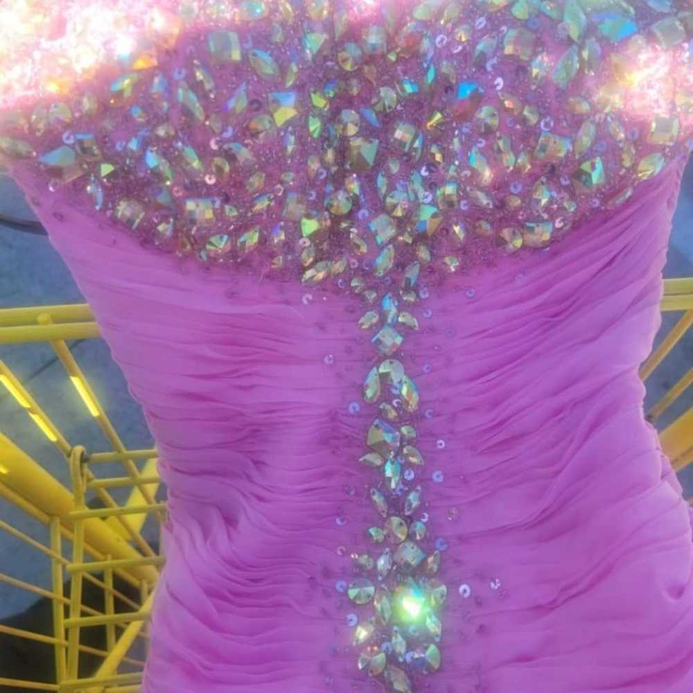 Beautiful pink sparkling dress - image 2