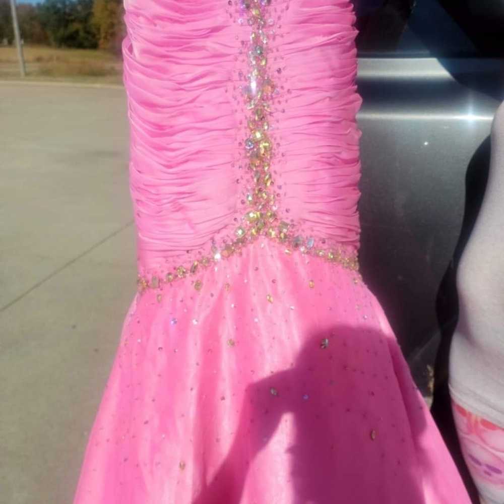 Beautiful pink sparkling dress - image 3
