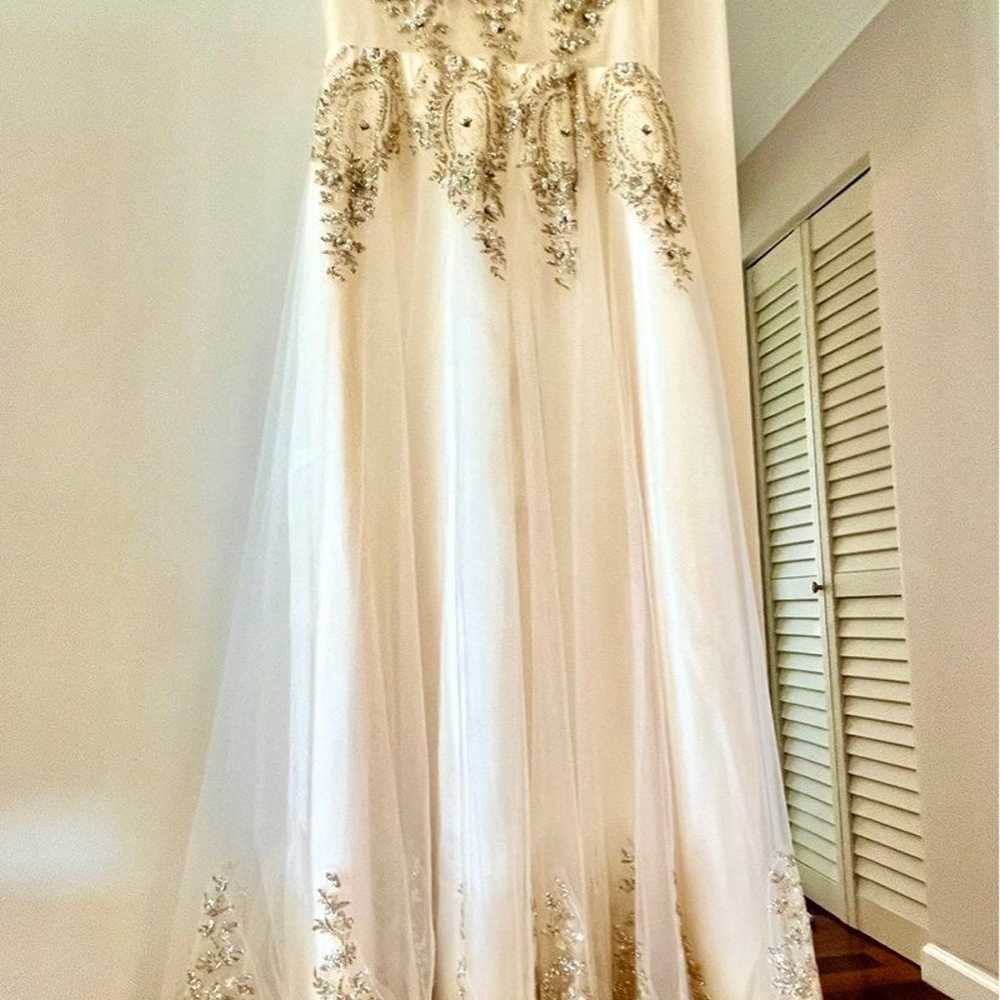 Champaign gold Wedding Dress/ prom dress - image 1