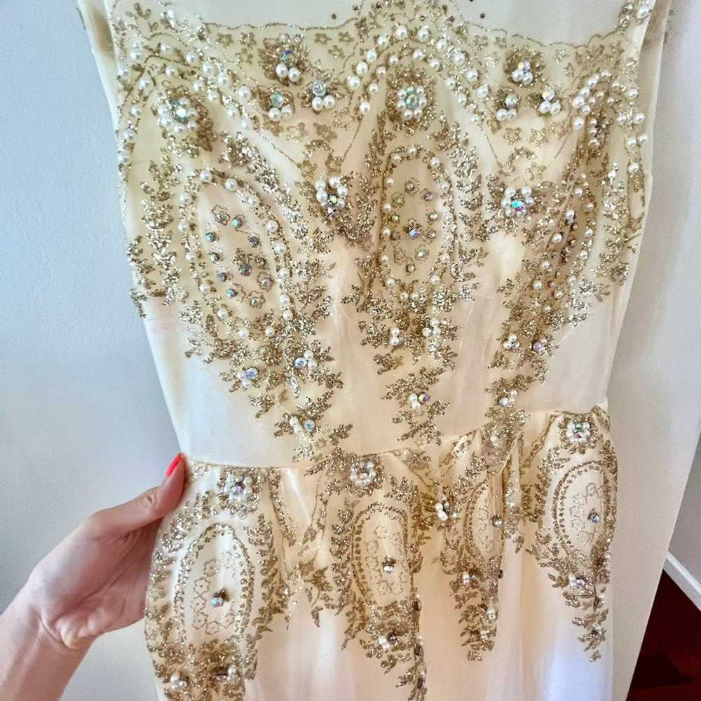 Champaign gold Wedding Dress/ prom dress - image 2