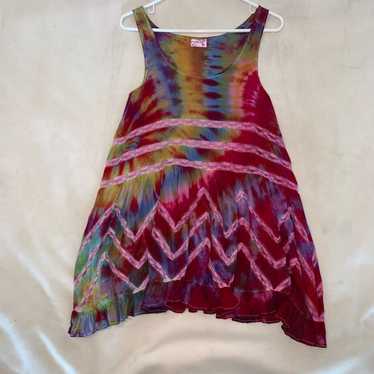Voile and Lace Trapeze Slip Tie Dye - image 1