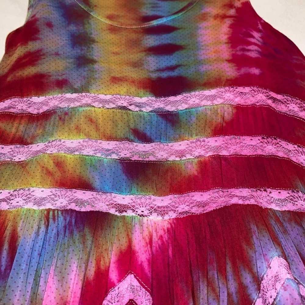 Voile and Lace Trapeze Slip Tie Dye - image 3