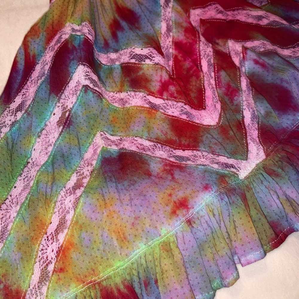 Voile and Lace Trapeze Slip Tie Dye - image 4