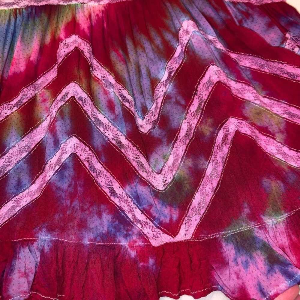 Voile and Lace Trapeze Slip Tie Dye - image 5