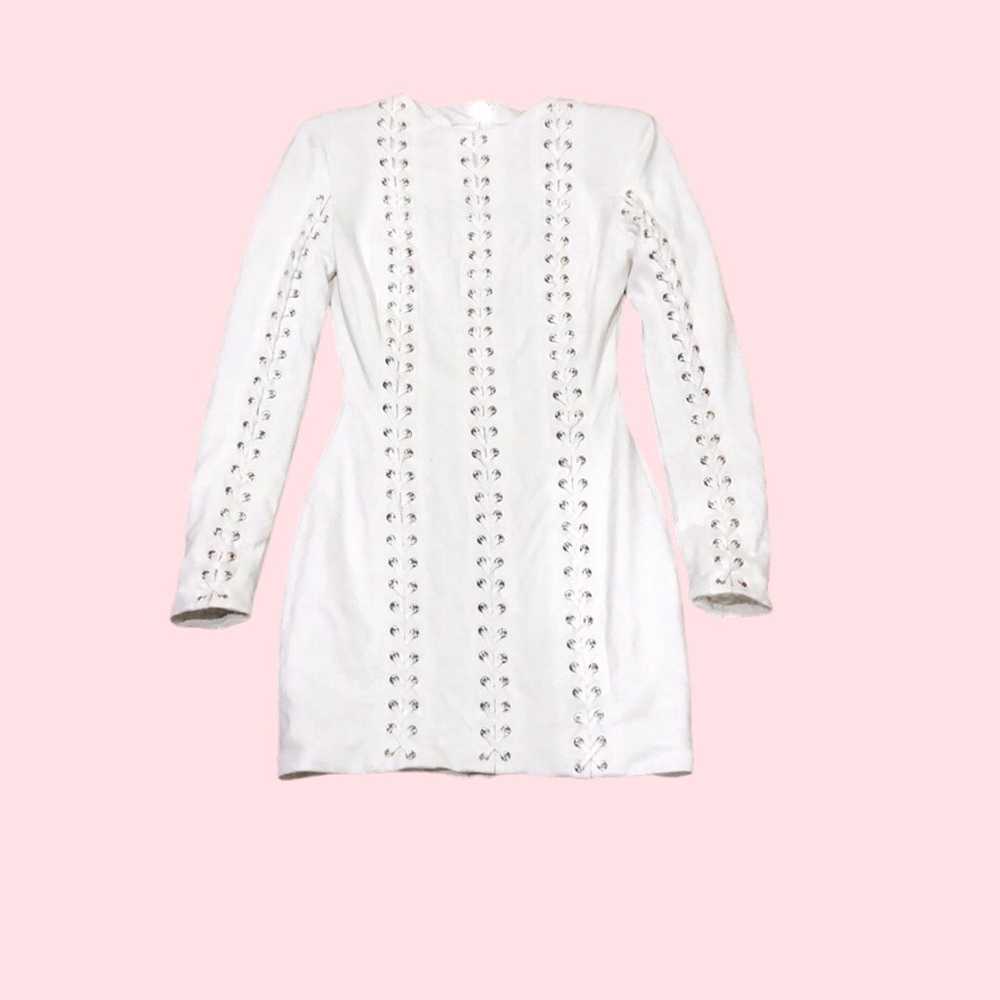 House of CB London Alessia Dress XS White Silver … - image 1