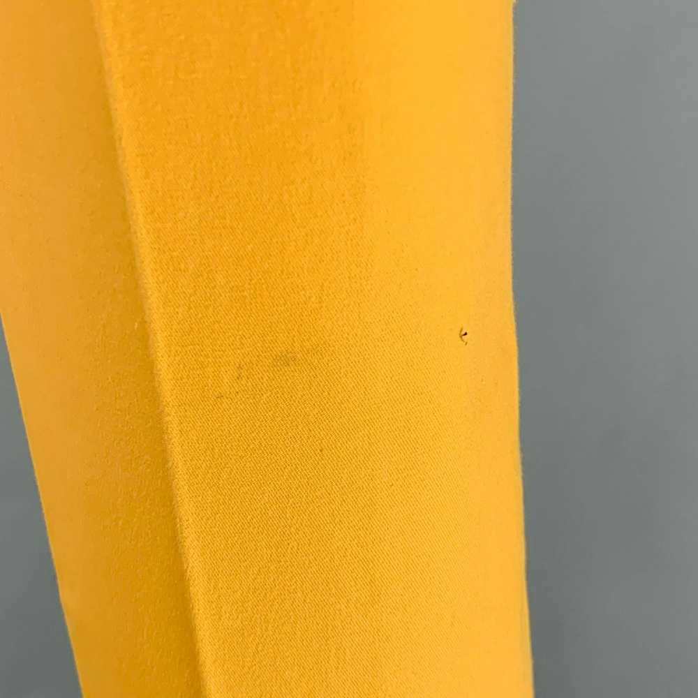 Akris Yellow Cotton Elastane Side Zipper Dress Pa… - image 3