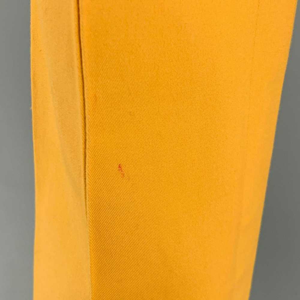 Akris Yellow Cotton Elastane Side Zipper Dress Pa… - image 4