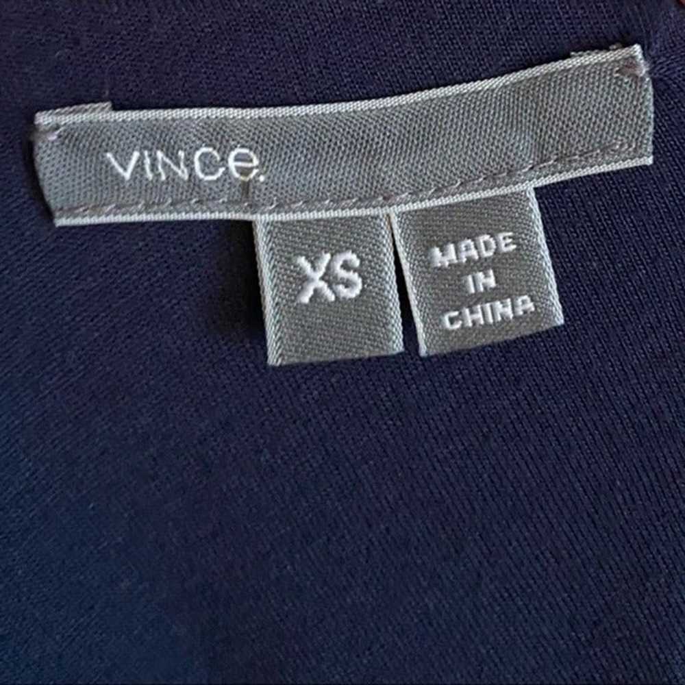Vince • Navy Blue Drape Shift Dress Jersey Knit - image 8