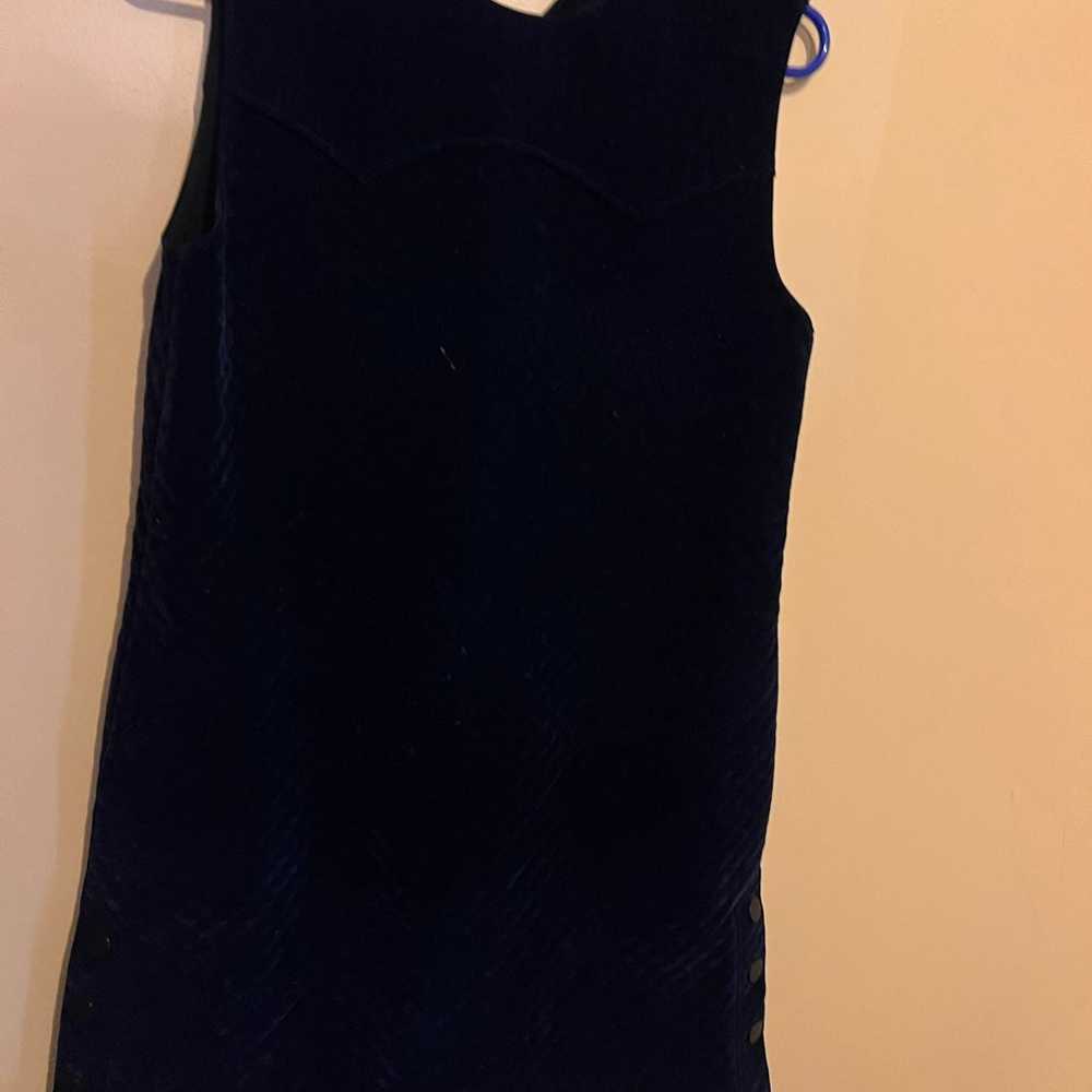 Maje blue velvet suede dress 2 - image 3