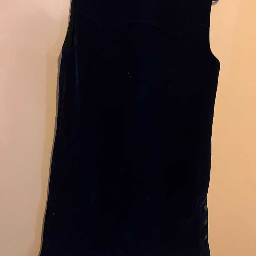 Maje blue velvet suede dress 2 - image 4