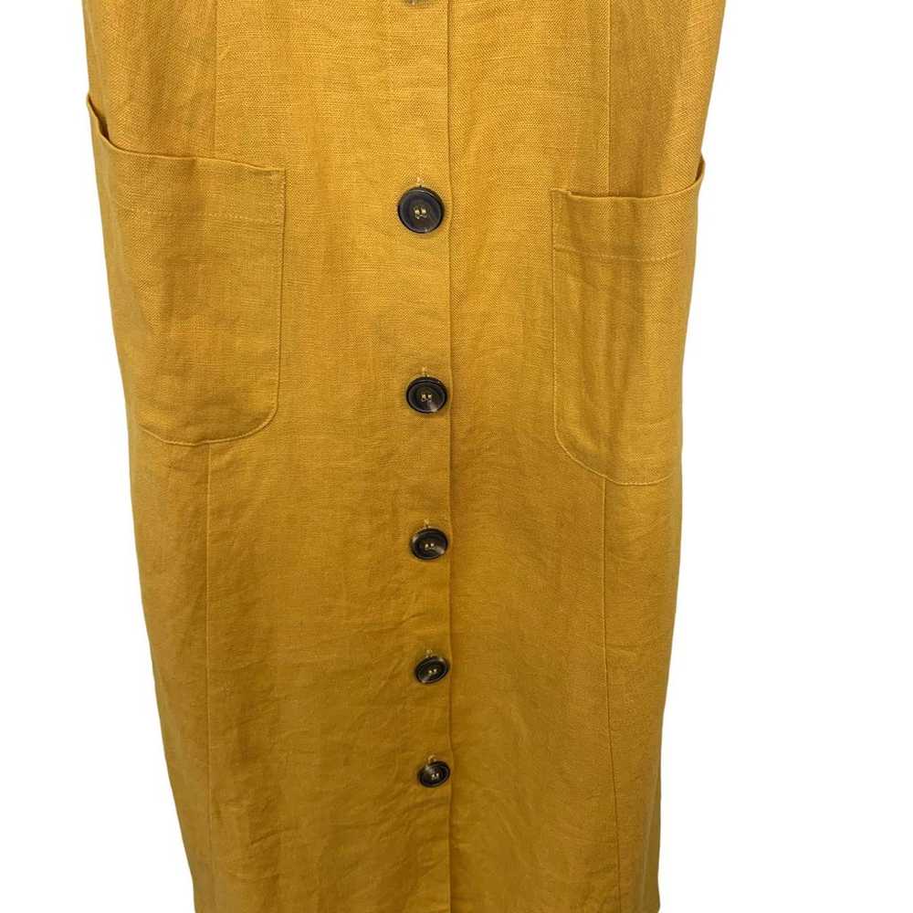 Reformation Hattie Linen Midi Dress, Mustard Yell… - image 4