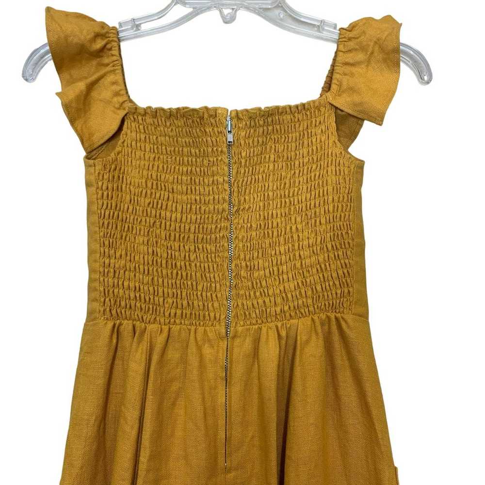 Reformation Hattie Linen Midi Dress, Mustard Yell… - image 7