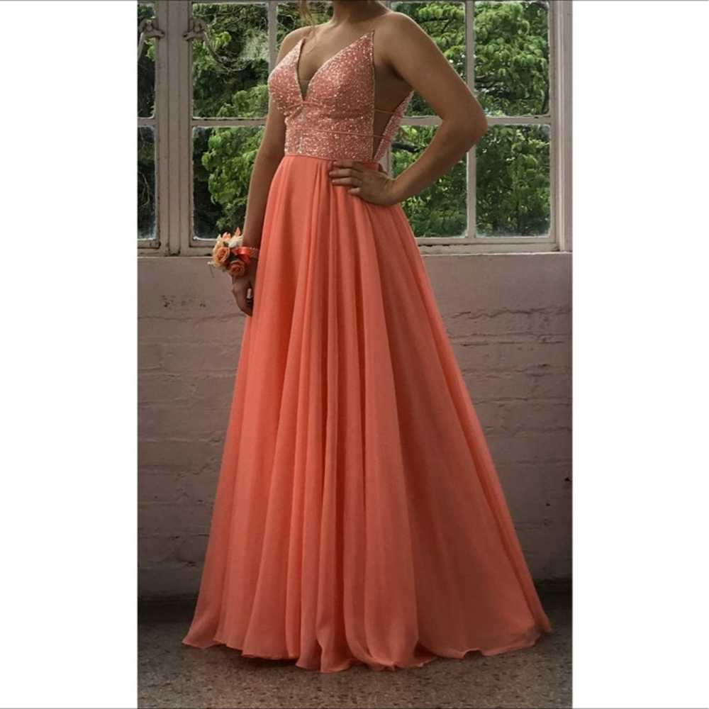 Peach prom dress - image 1