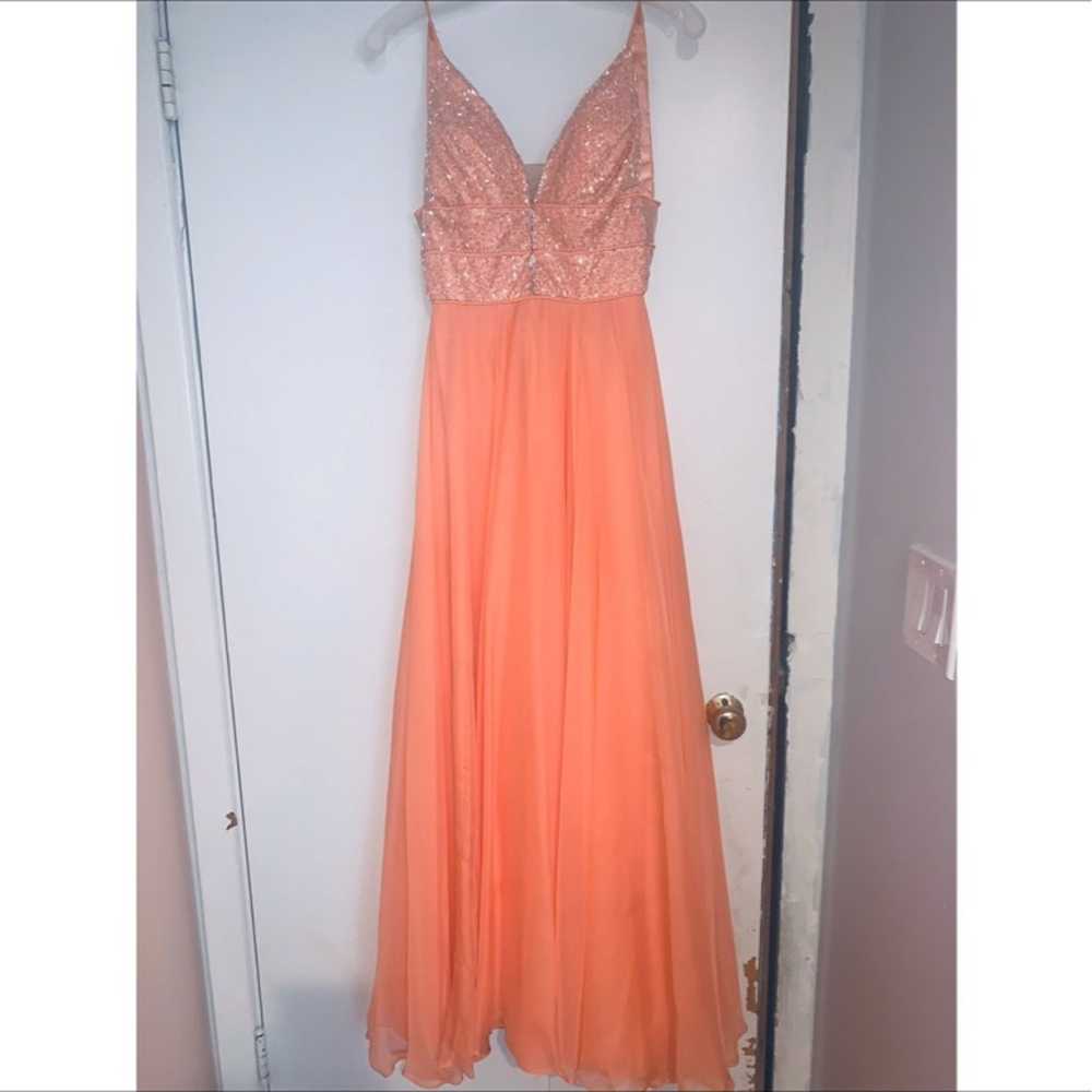 Peach prom dress - image 3