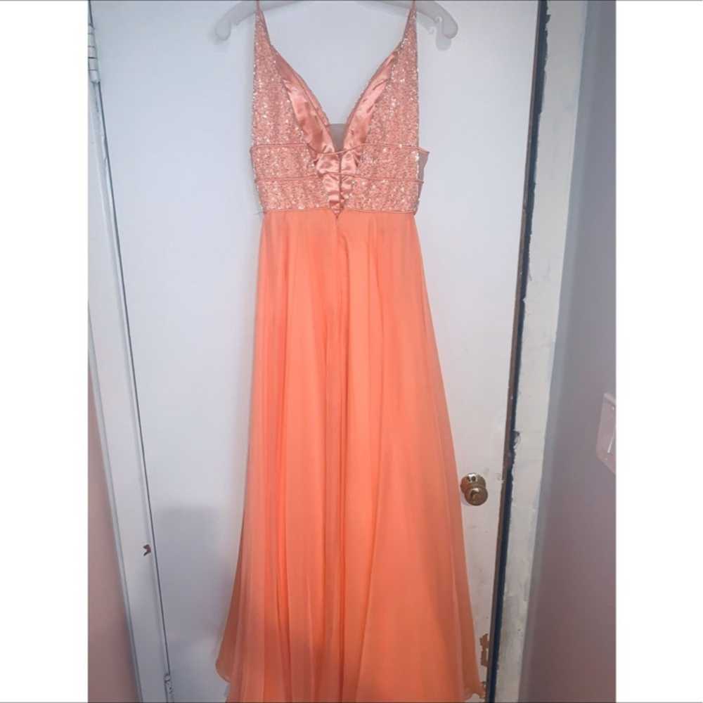 Peach prom dress - image 4