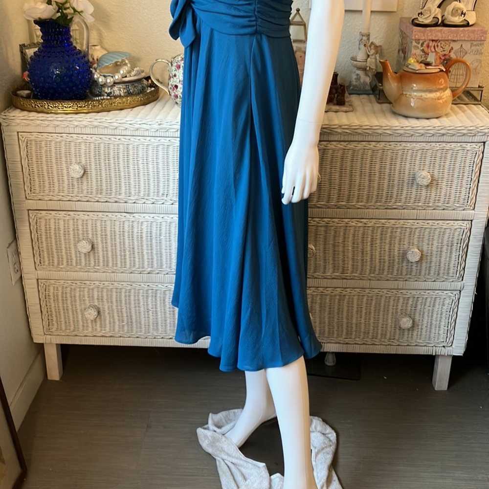 Gal Meets Glam Jane teal blue midi dress size 2 - image 6