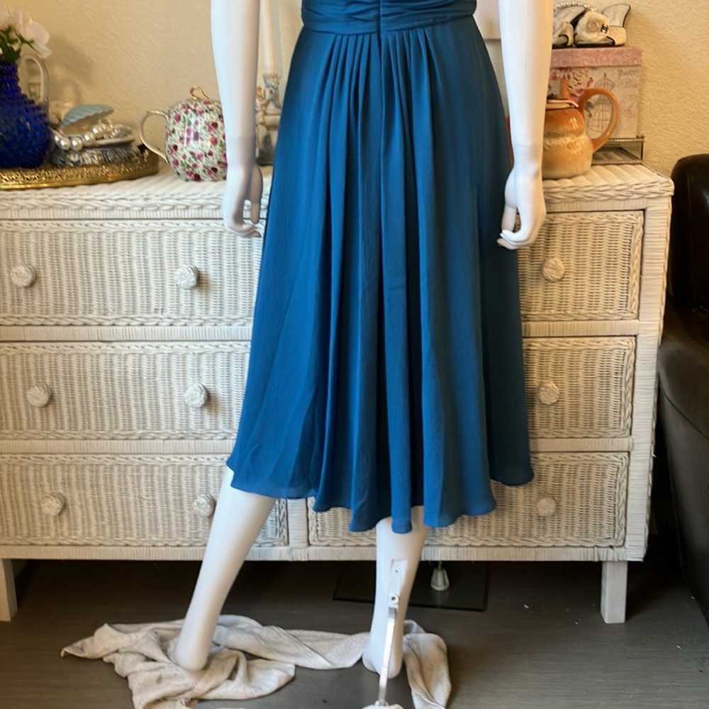 Gal Meets Glam Jane teal blue midi dress size 2 - image 9