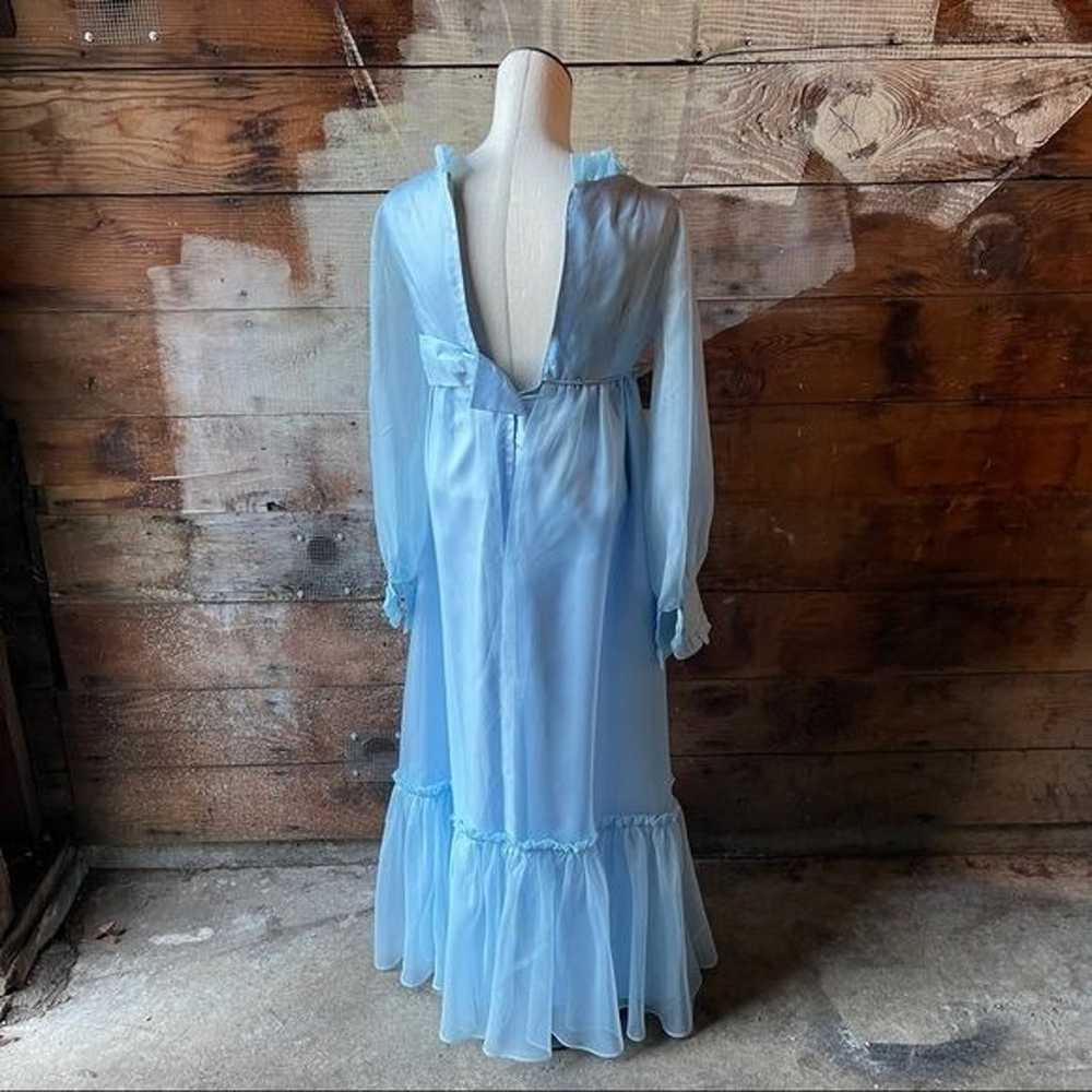 Vintage 1980’s Cottagecore Praire Maxi Dress Shee… - image 9
