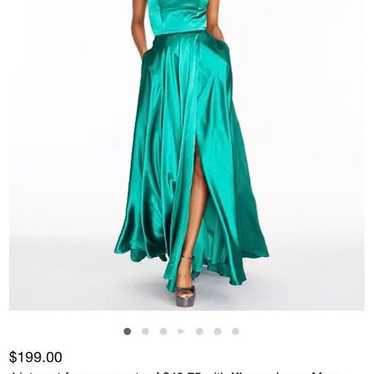 Emerald silky gown