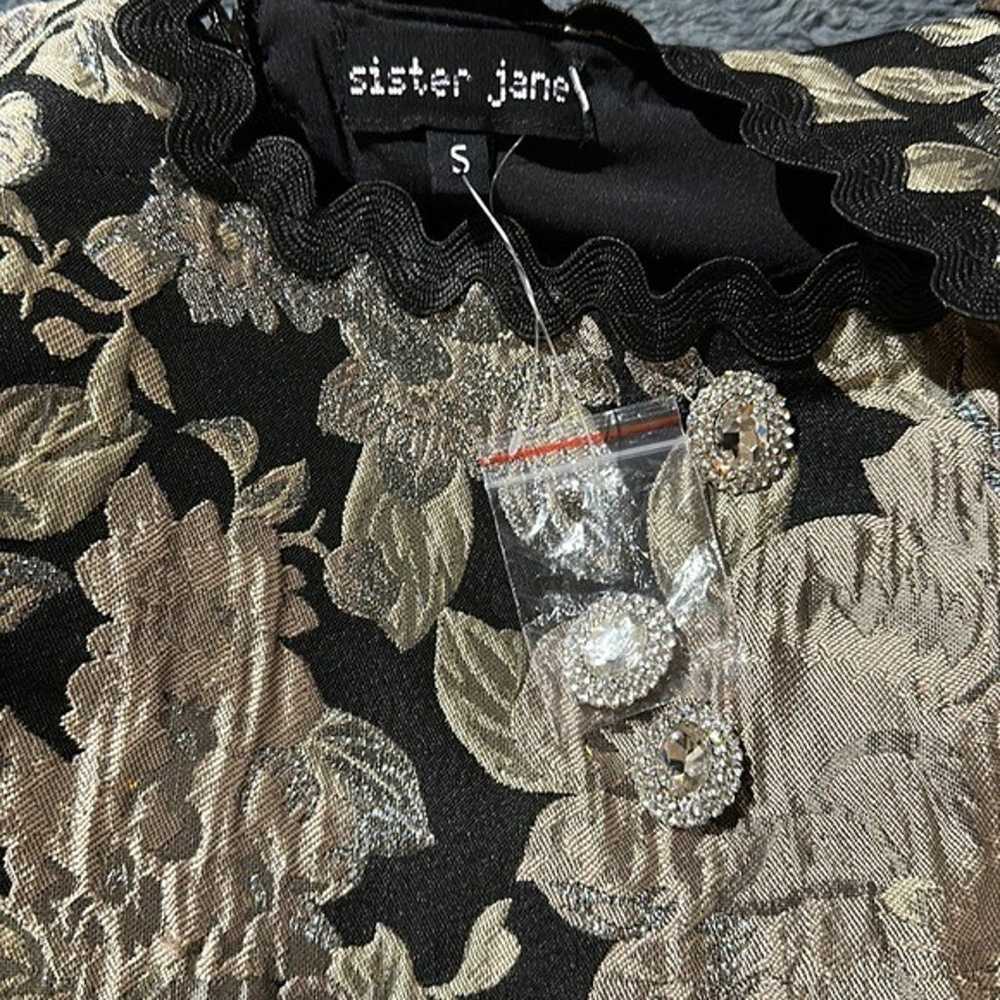 NWOT Sister Jane Spiral Jacquard Black Silver Met… - image 7