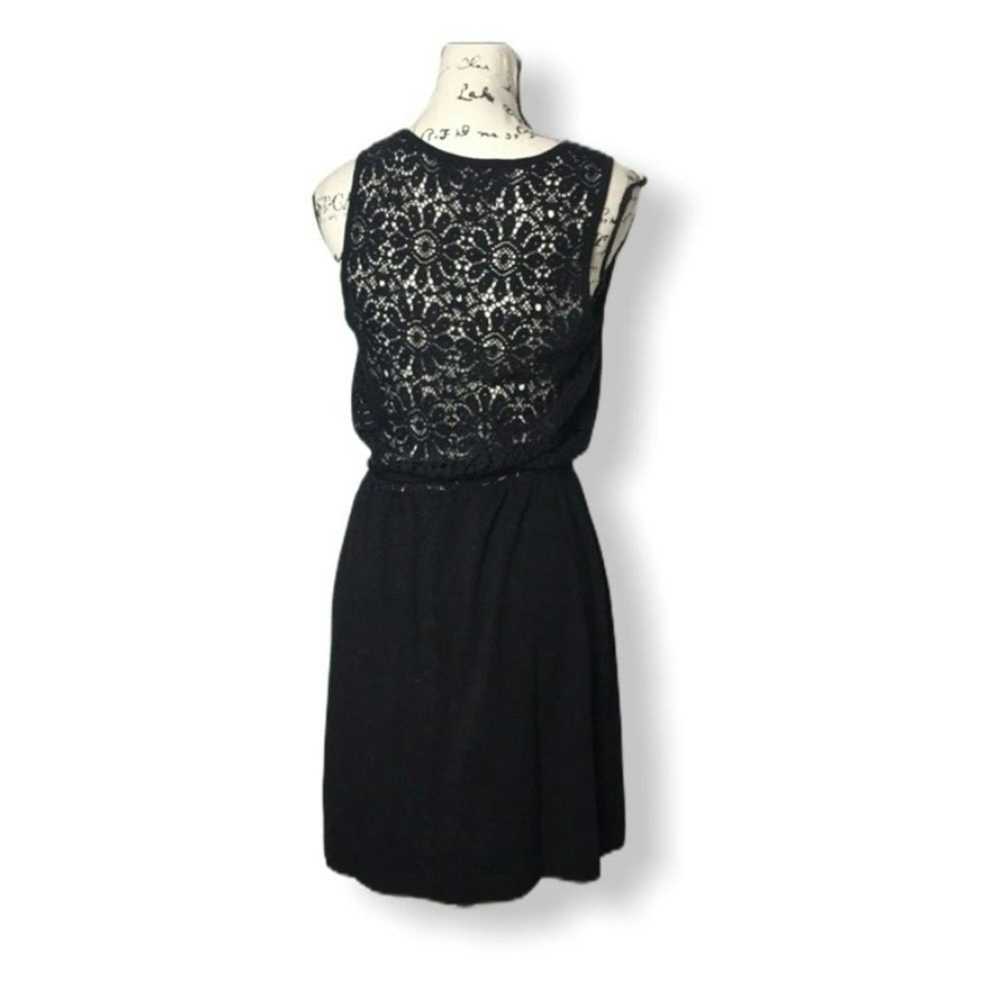 Trina Turk Trina Turk Crochet Top Black Knit Belt… - image 2