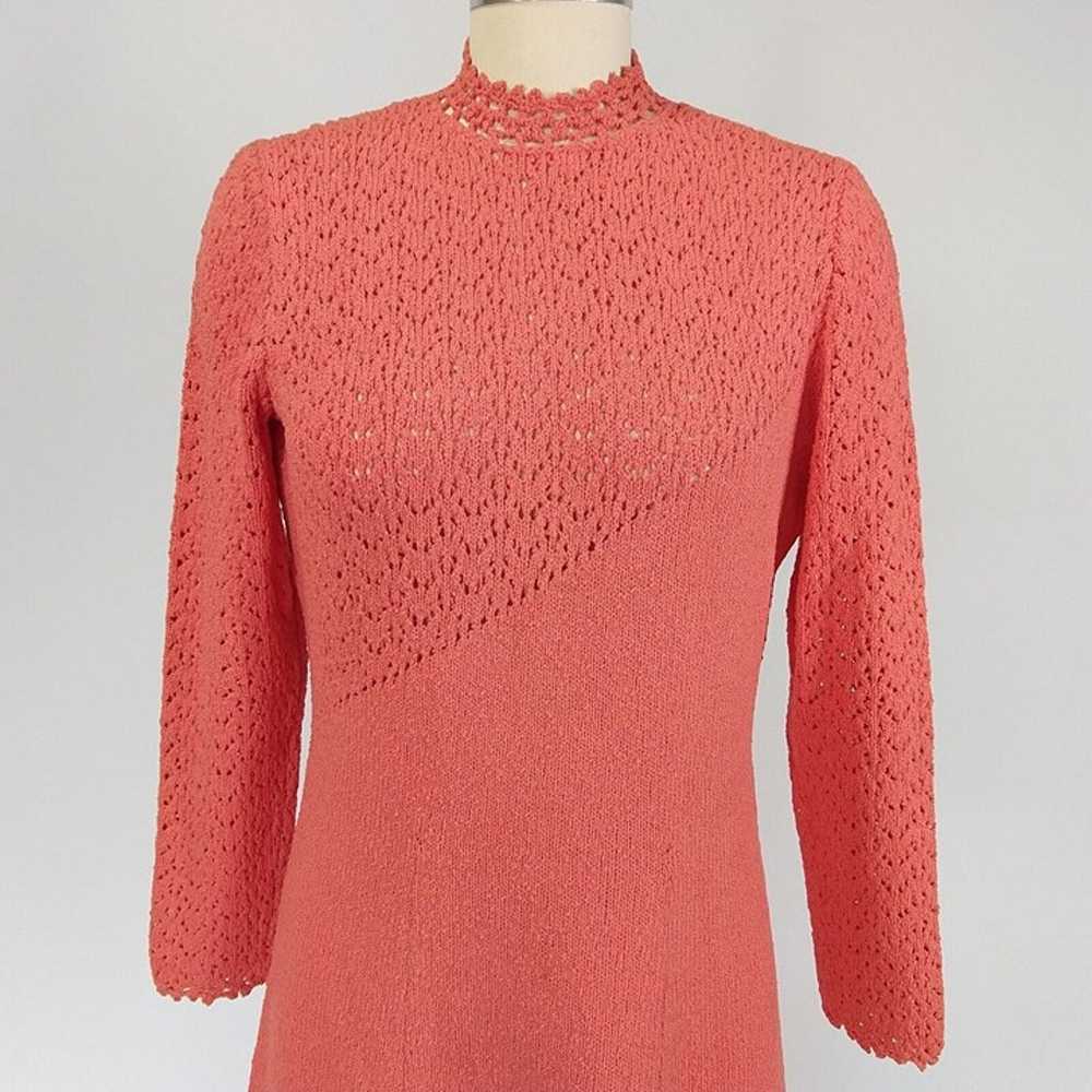 Vintage 60's Picardo Knits Maxi Dress Size S M Pi… - image 5