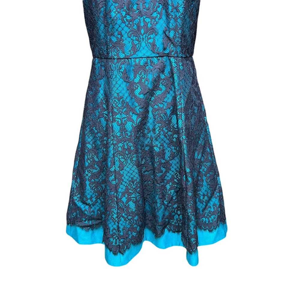 Draper James Betty Lace Halter Mini Dress Teal Bl… - image 4