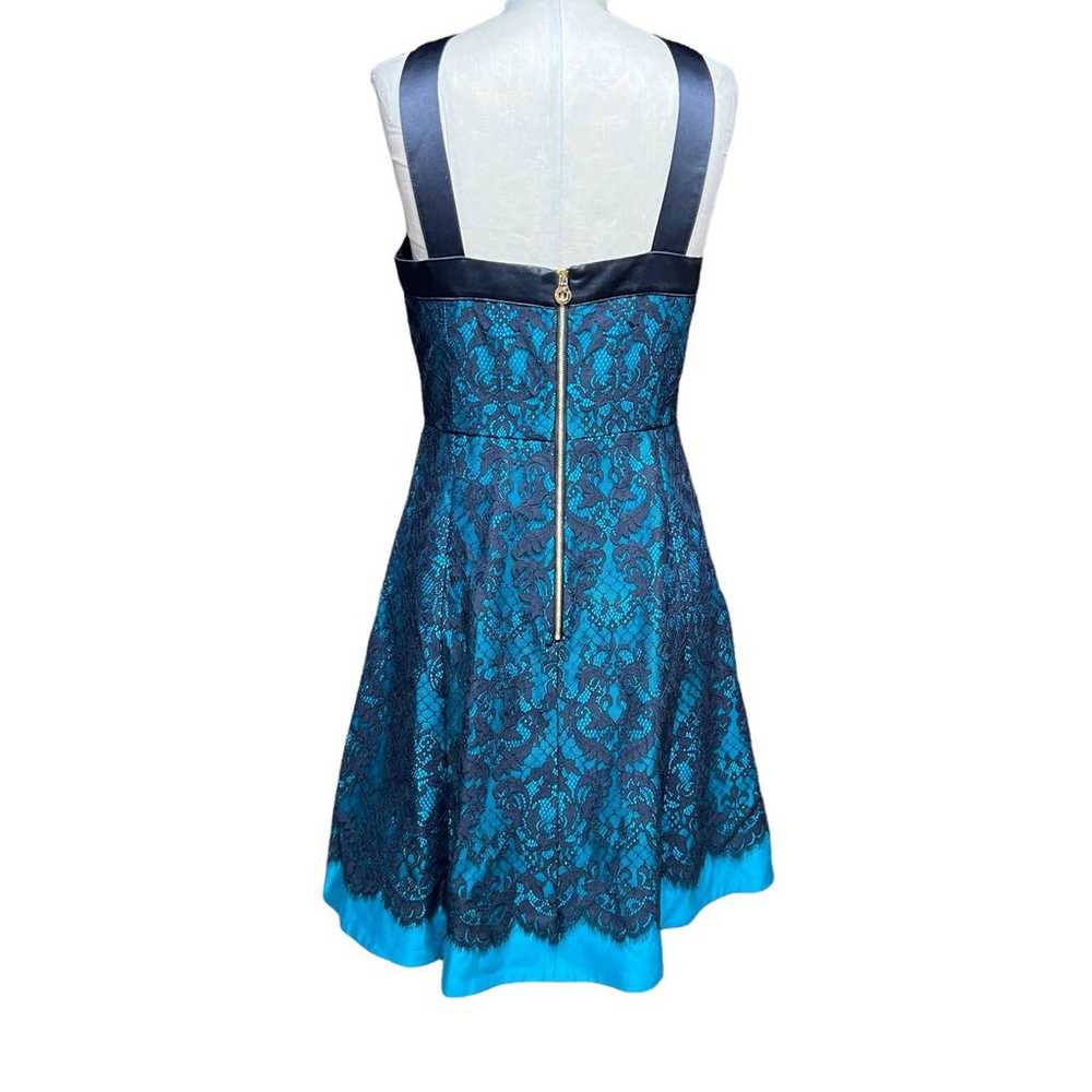 Draper James Betty Lace Halter Mini Dress Teal Bl… - image 6