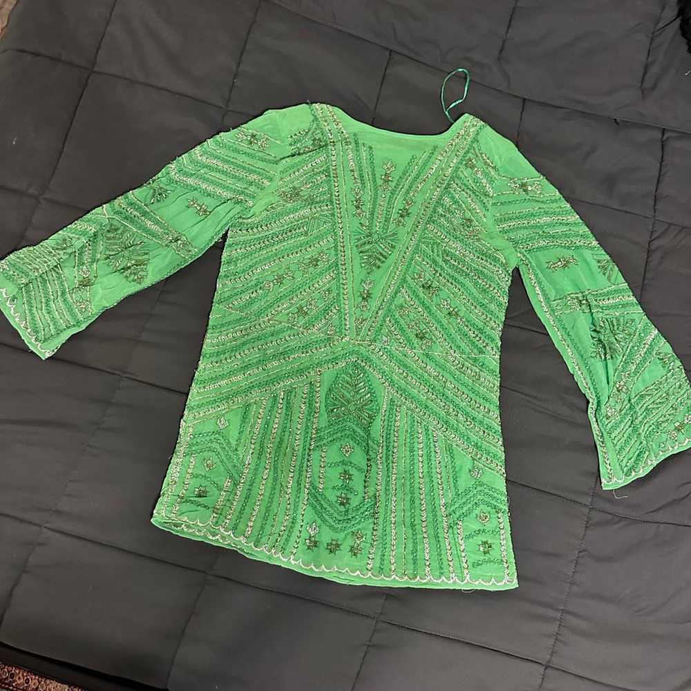 ZARA GREEN TUNIC DRESS - image 3