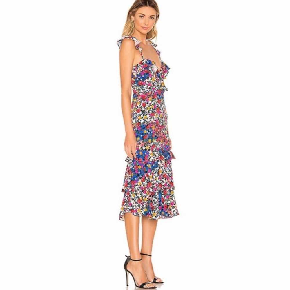 Majorelle Nolita Ruffle Floral Midi Dress in Patc… - image 3