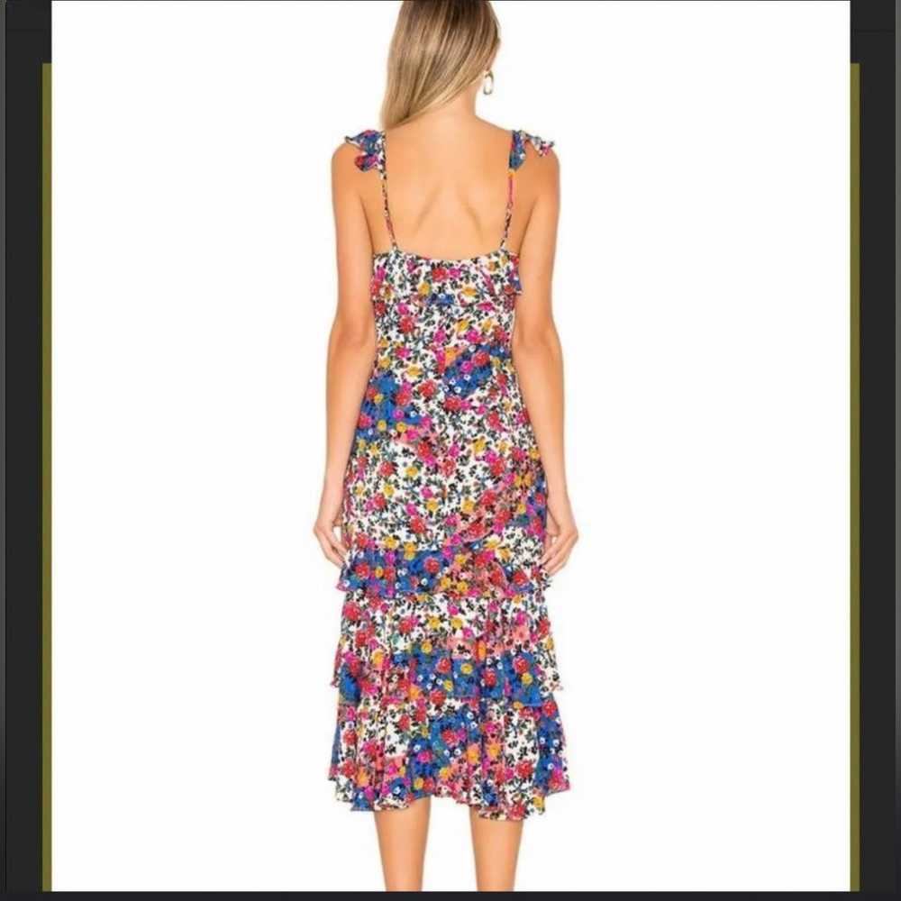Majorelle Nolita Ruffle Floral Midi Dress in Patc… - image 5
