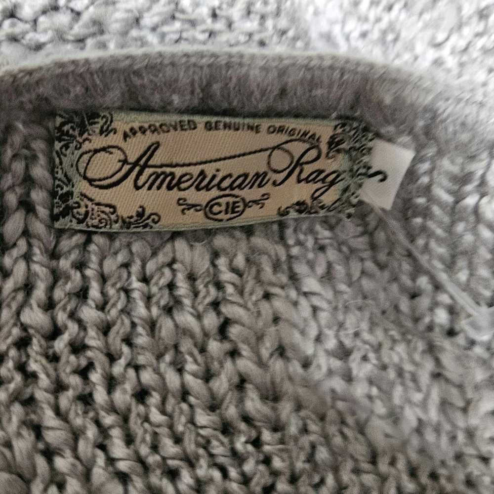 American Rag American Rag Grey Deep V Neck Sweate… - image 4