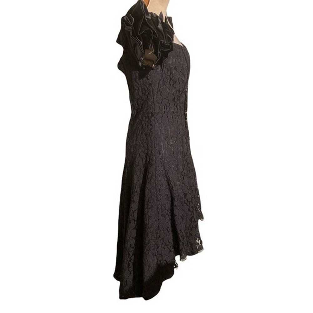 Steppin' Out Vintage 80's Coctail Dress Lace Blac… - image 3
