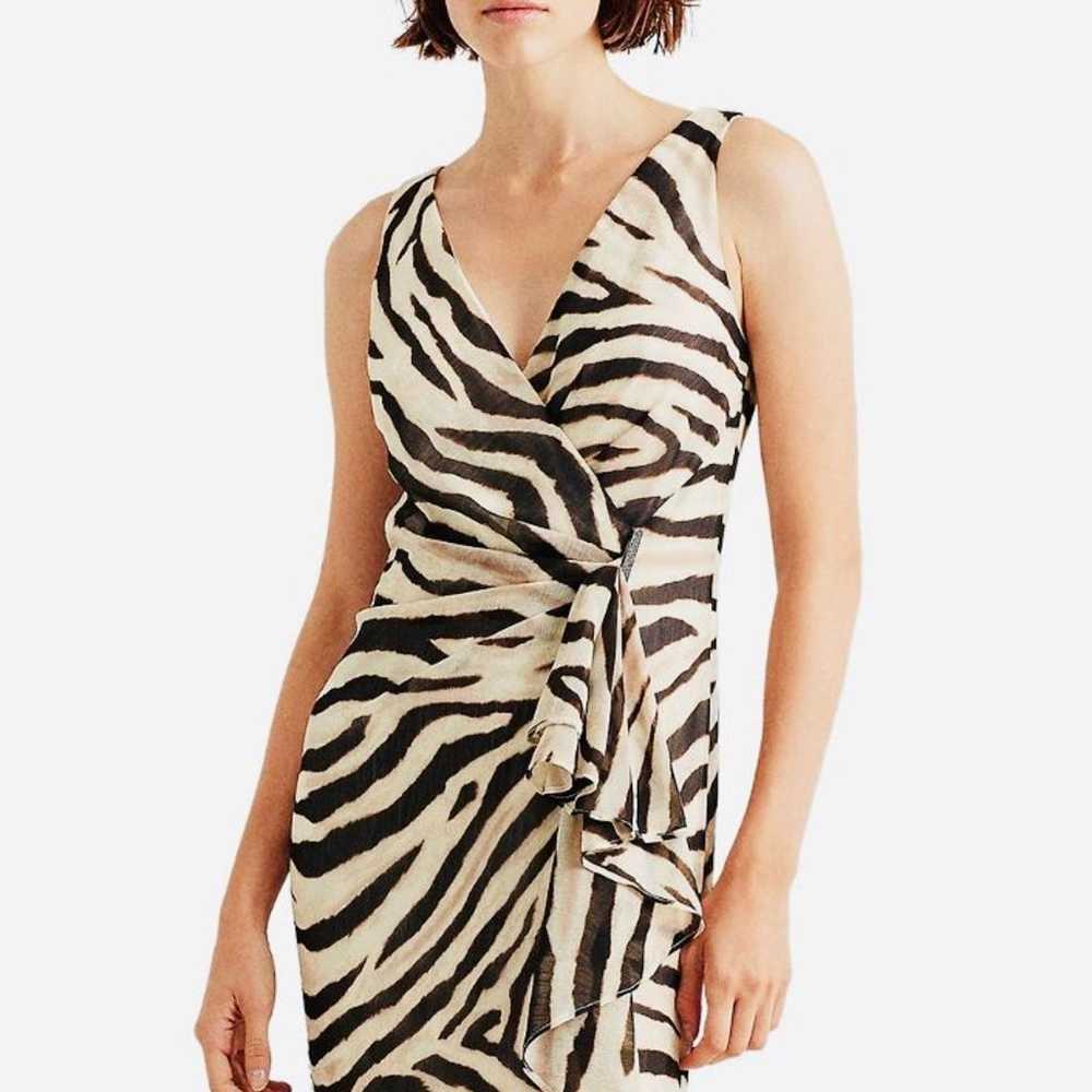 Ralph Lauren- Zebra Print long maxi dress size M - image 2