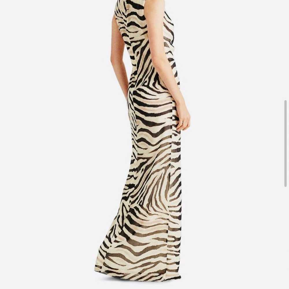 Ralph Lauren- Zebra Print long maxi dress size M - image 3