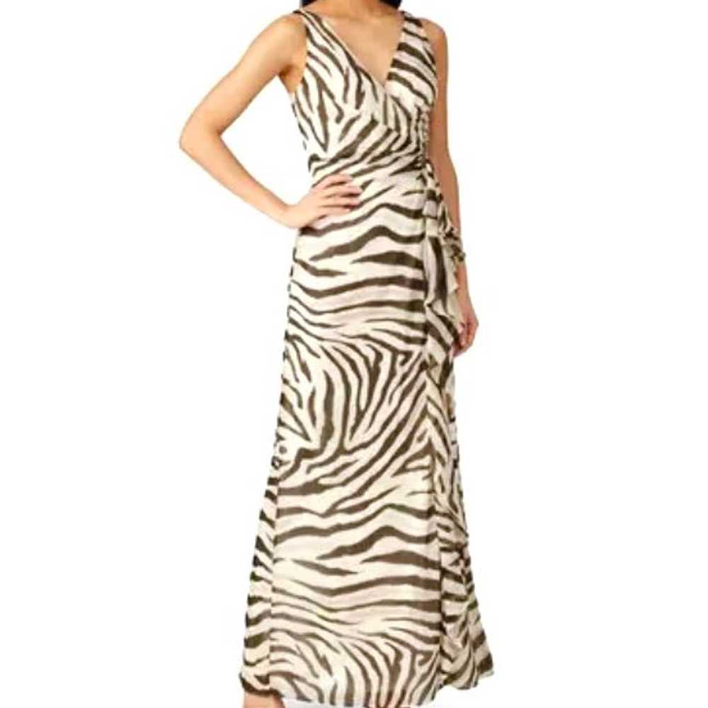 Ralph Lauren- Zebra Print long maxi dress size M - image 6