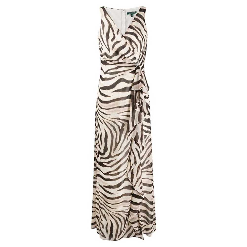 Ralph Lauren- Zebra Print long maxi dress size M - image 7