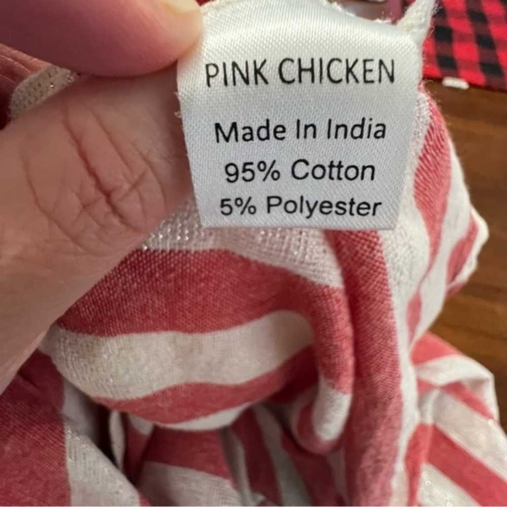 PINK CHICKEN pink and White Striped Spaghetti str… - image 3