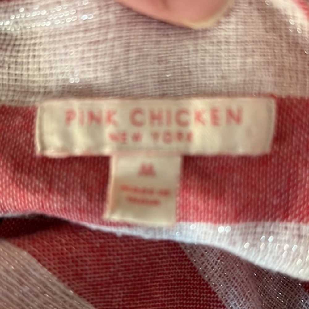 PINK CHICKEN pink and White Striped Spaghetti str… - image 4
