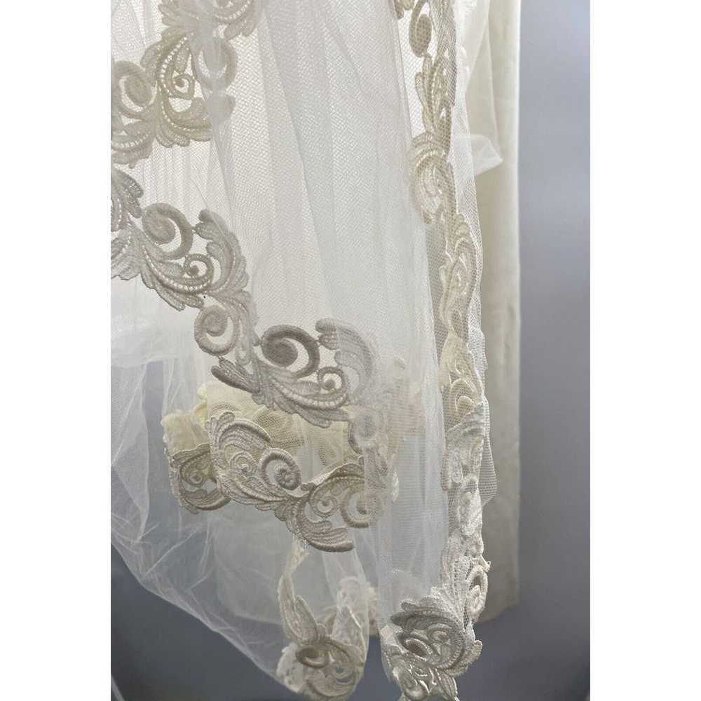 Vintage ILGWU Ivory Embellished Victorian Wedding… - image 7